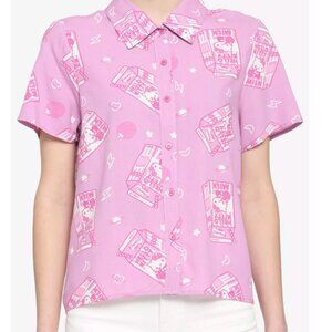 Hot Topic L Pink Hello Kitty Strawberry Milk Shirt